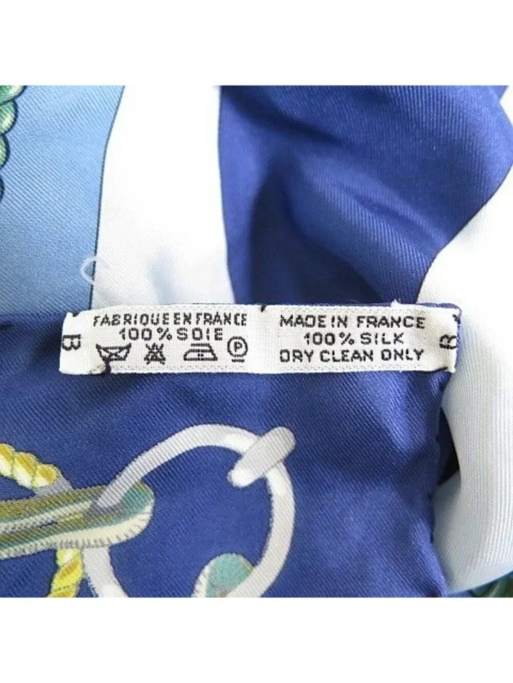 Hermes Carre 90 Chateaux D'arriere Silk Scarf Blue